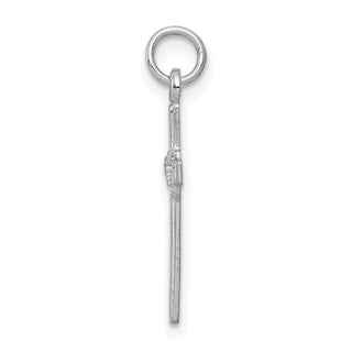14k White Gold Cross Charm XR559