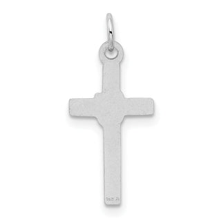 14k White Gold Cross Charm XR559