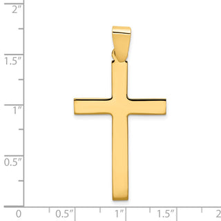 14k Yellow Gold Polished Cross Pendant XR566