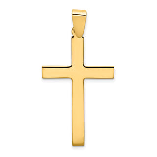 14k Yellow Gold Polished Cross Pendant XR566