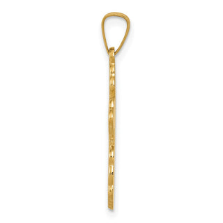 14k Yellow Gold Eastern Orthodox Cross Charm XR567