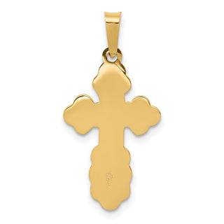 14k Yellow Gold Eastern Orthodox Cross Charm XR567