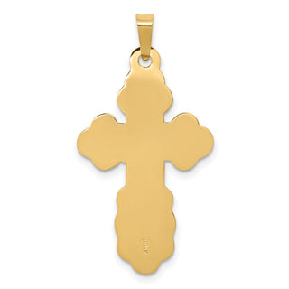 14k Yellow Gold Eastern Orthodox Cross Pendant XR568