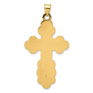14k Yellow Gold Eastern Orthodox Cross Pendant XR570