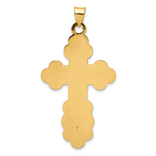 14k Yellow Gold Eastern Orthodox Cross Pendant XR570