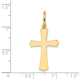 14K Yellow Gold Polished Cross Charm XR583