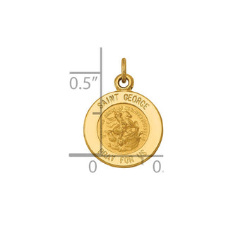 14K Yellow Gold Saint George Medal Charm XR613