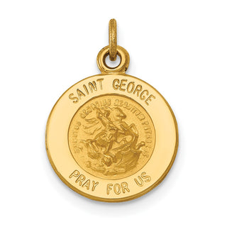 14K Yellow Gold Saint George Medal Charm XR613