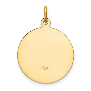 14k Yellow Gold Our Lady Of San Juan Medal Pendant