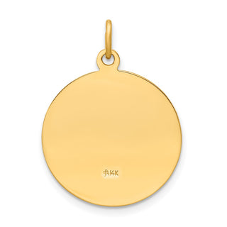 14k Yellow Gold Saint Elizabeth Seton Medal Pendant