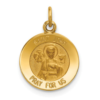 14K Yellow Gold Saint John Medal Charm XR619