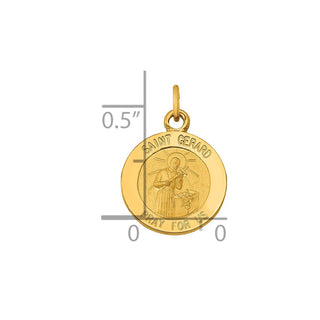 14K Yellow Gold Saint Gerard Medal Charm XR623