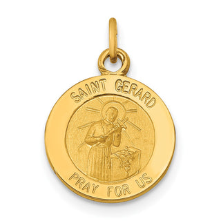 14K Yellow Gold Saint Gerard Medal Charm XR623