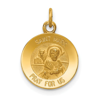 14K Yellow Gold Saint Mark Medal Charm