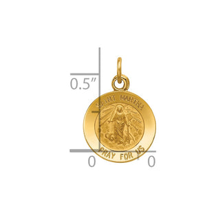 14k Yellow Gold Saint Martha Medal Pendant XR629