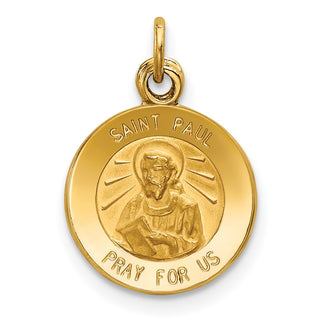 14K Yellow Gold Saint Paul Medal Charm XR631