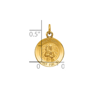 14K Yellow Gold Saint Roch Medal Charm XR635
