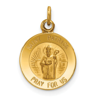 14K Yellow Gold Saint Patrick Medal Charm XR637