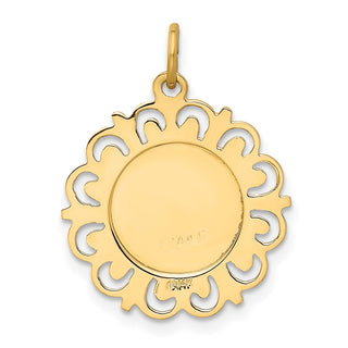 14k Yellow Gold Our Lady Of The Assumption Medal Pendant
