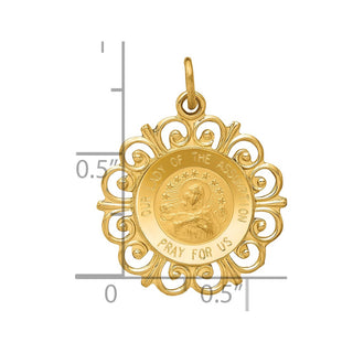 14k Yellow Gold Our Lady Of The Assumption Medal Pendant