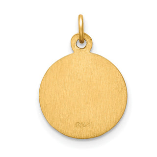 14K Yellow Gold Our Lady of Perpetual Help Medal Charm XR642