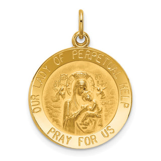 14k Yellow Gold Our Lady Of Perpetual Help Medal Pendant