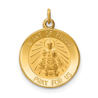 14K Yellow Gold Infant of Prague Medal Charm XR645