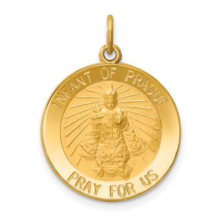 14K Yellow Gold Infant of Prague Medal Charm XR647