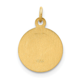 14K Yellow Gold Our Lady of Lourdes Medal Charm