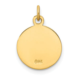 14K Yellow Gold Our Lady of Mt. Carmel Medal Charm XR651