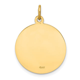14K Yellow Gold Our Lady of Mt. Carmel Medal Charm XR652