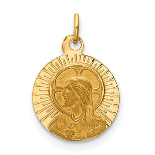 14K Yellow Gold Matka Boska Medal Charm XR654