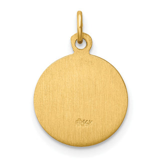 14K Yellow Gold Our Lady of Fatima Medal Charm XR664