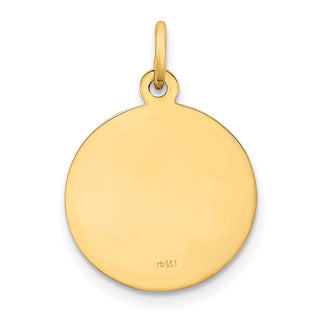 14K Yellow Gold Our Lady of Fatima Medal Charm XR665