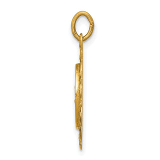 14k Yellow Gold Our Lady Of Fatima Medal Pendant XR667