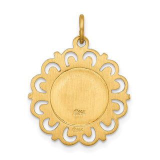 14k Yellow Gold Our Lady Of Fatima Medal Pendant XR667