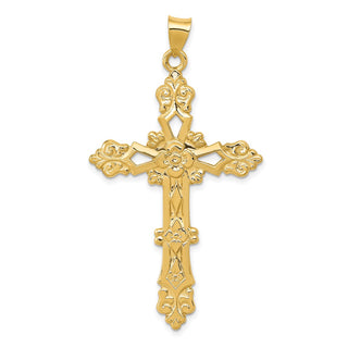 14k Yellow Gold Polished Cross Pendant XR706