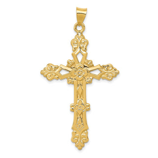 14k Yellow Gold Polished Cross Pendant XR706