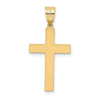 14k Yellow Gold Laser Designed Cross Pendant XR941