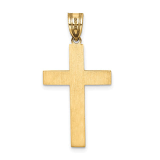 14k Yellow Gold Laser Designed Cross Pendant XR942