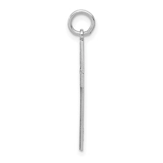 14k White Gold Laser Designed Cross Pendant XR945