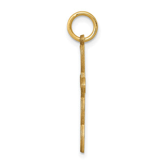 14k Yellow Gold Laser Designed Cross Pendant XR953