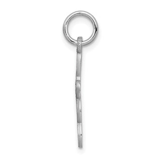 14k White Gold Laser Designed Cross Pendant XR956