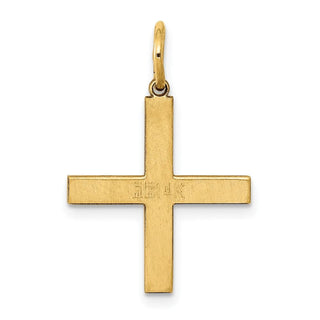14K Yellow Gold Laser Designed Greek Cross Charm