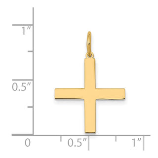 14K Yellow Gold Laser Designed Greek Cross Charm