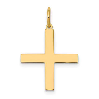 14K Yellow Gold Laser Designed Greek Cross Charm