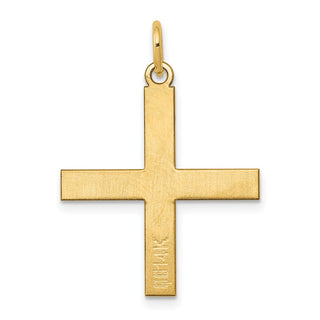 14k Yellow Gold Laser Designed Cross Pendant XR977