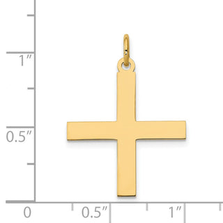 14k Yellow Gold Laser Designed Cross Pendant XR977