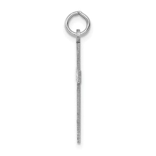 14k White Gold Laser Designed Cross Pendant XR997