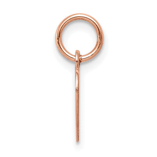 14k Rose Gold Plain .013 Gauge Engravable Heart Disc Charm XRM194/13